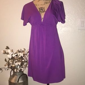 Mossimo purple deep V dress